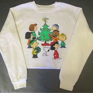 White Peanuts Christmas Sweatshirt